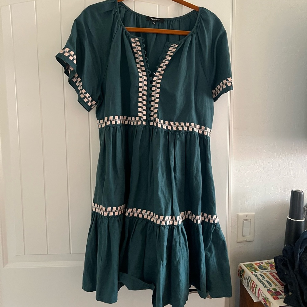 Madewell Linen Dress with embroidery